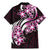 Plumeria Tribal Tattoo Family Matching Mermaid Dress and Hawaiian Shirt Pink Polynesian Pattern