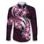 Plumeria Tribal Tattoo Family Matching Mermaid Dress and Hawaiian Shirt Pink Polynesian Pattern