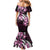 Plumeria Tribal Tattoo Family Matching Mermaid Dress and Hawaiian Shirt Pink Polynesian Pattern