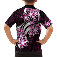Plumeria Tribal Tattoo Family Matching Puletasi and Hawaiian Shirt Pink Polynesian Pattern LT9 - Polynesian Pride