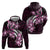 Plumeria Tribal Tattoo Hoodie Pink Polynesian Pattern