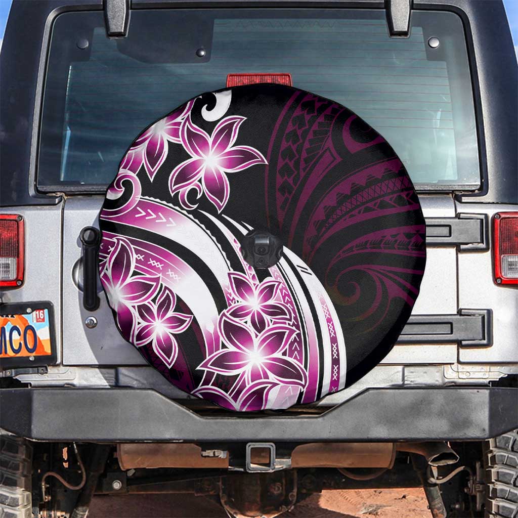 Plumeria Tribal Tattoo Spare Tire Cover Pink Polynesian Pattern LT9 Pink - Polynesian Pride