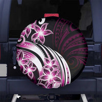 Plumeria Tribal Tattoo Spare Tire Cover Pink Polynesian Pattern LT9 - Polynesian Pride