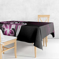 Plumeria Tribal Tattoo Tablecloth Pink Polynesian Pattern
