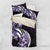 Plumeria Tribal Tattoo Bedding Set Purple Polynesian Pattern