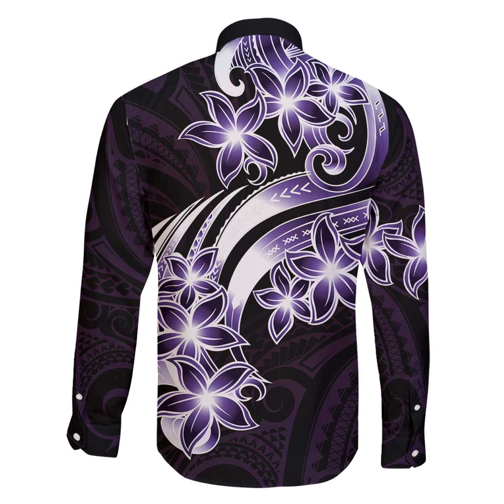 Plumeria Tribal Tattoo Family Matching Mermaid Dress and Hawaiian Shirt Purple Polynesian Pattern LT9 - Polynesian Pride