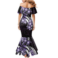 Plumeria Tribal Tattoo Family Matching Mermaid Dress and Hawaiian Shirt Purple Polynesian Pattern LT9 - Polynesian Pride