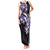 Plumeria Tribal Tattoo Family Matching Tank Maxi Dress and Hawaiian Shirt Purple Polynesian Pattern