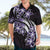 Plumeria Tribal Tattoo Hawaiian Shirt Purple Polynesian Pattern