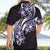 Plumeria Tribal Tattoo Hawaiian Shirt Purple Polynesian Pattern