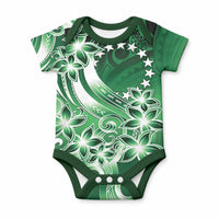 Cook Islands Tattoo Baby Onesie Plumeria Polynesian Pattern LT9 Green - Polynesian Pride