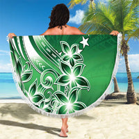 Cook Islands Tattoo Beach Blanket Plumeria Polynesian Pattern