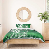 Cook Islands Tattoo Bedding Set Plumeria Polynesian Pattern