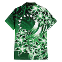 Cook Islands Tattoo Family Matching Off Shoulder Short Dress and Hawaiian Shirt Plumeria Polynesian Pattern