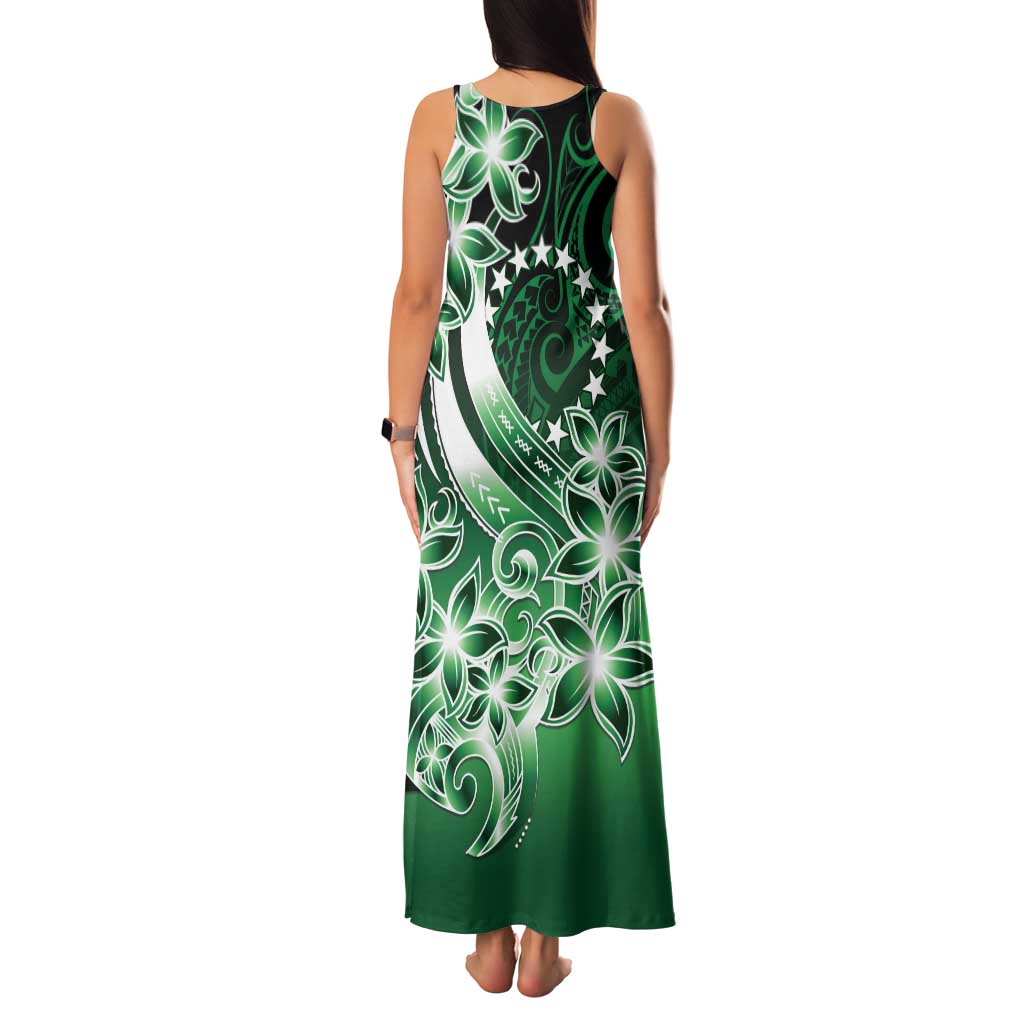 Cook Islands Tattoo Family Matching Tank Maxi Dress and Hawaiian Shirt Plumeria Polynesian Pattern