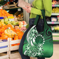 Cook Islands Tattoo Grocery Bag Plumeria Polynesian Pattern