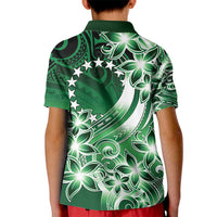 Cook Islands Tattoo Kid Polo Shirt Plumeria Polynesian Pattern