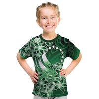 Cook Islands Tattoo Kid T Shirt Plumeria Polynesian Pattern