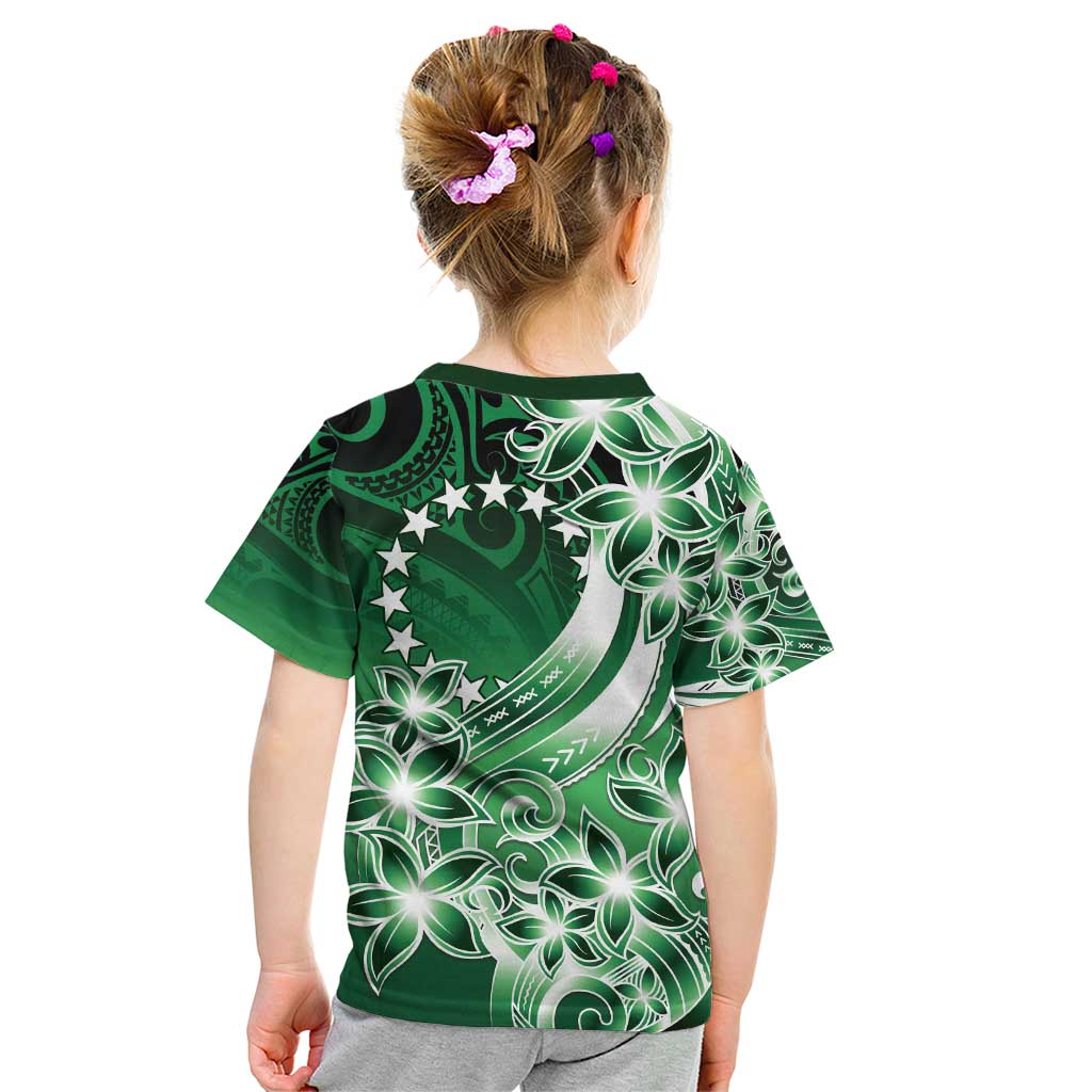 Cook Islands Tattoo Kid T Shirt Plumeria Polynesian Pattern