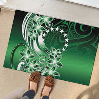 Cook Islands Tattoo Rubber Doormat Plumeria Polynesian Pattern
