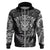 New Zealand Rugby Hoodie Silver Fern All Black Mix Ta Moko White Style LT9 - Polynesian Pride