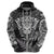 New Zealand Rugby Hoodie Silver Fern All Black Mix Ta Moko White Style LT9 - Polynesian Pride