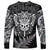 New Zealand Rugby Long Sleeve Shirt Silver Fern All Black Mix Ta Moko White Style LT9 - Polynesian Pride