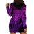 New Zealand Rugby Hoodie Dress Silver Fern All Black Mix Ta Moko Purple Style LT9 - Polynesian Pride