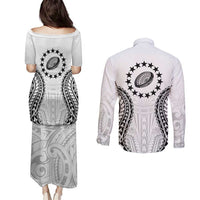 World Rugby Cook Islands Couples Matching Puletasi and Long Sleeve Button Shirt Kukis Make History - Polynesian Pride