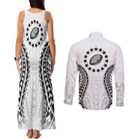 World Rugby Cook Islands Couples Matching Tank Maxi Dress and Long Sleeve Button Shirt Kukis Make History - Polynesian Pride