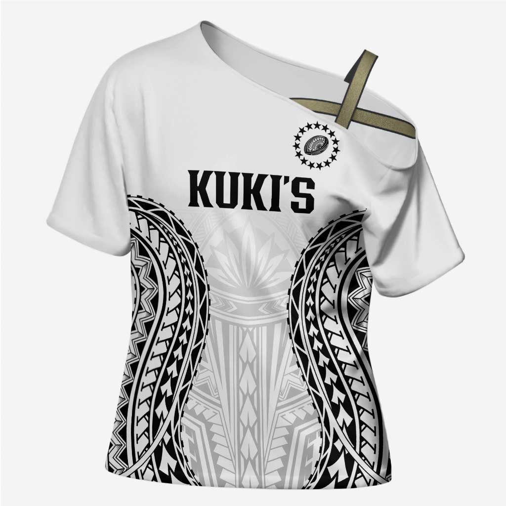 World Rugby Cook Islands Cross Shoulder Shirt Kukis Make History - Polynesian Pride