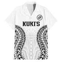 World Rugby Cook Islands Family Matching Off Shoulder Short Dress and Hawaiian Shirt Kukis Make History LT9 Dad's Shirt - Short Sleeve White - Polynesian Pride