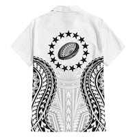 World Rugby Cook Islands Family Matching Off Shoulder Short Dress and Hawaiian Shirt Kukis Make History LT9 - Polynesian Pride