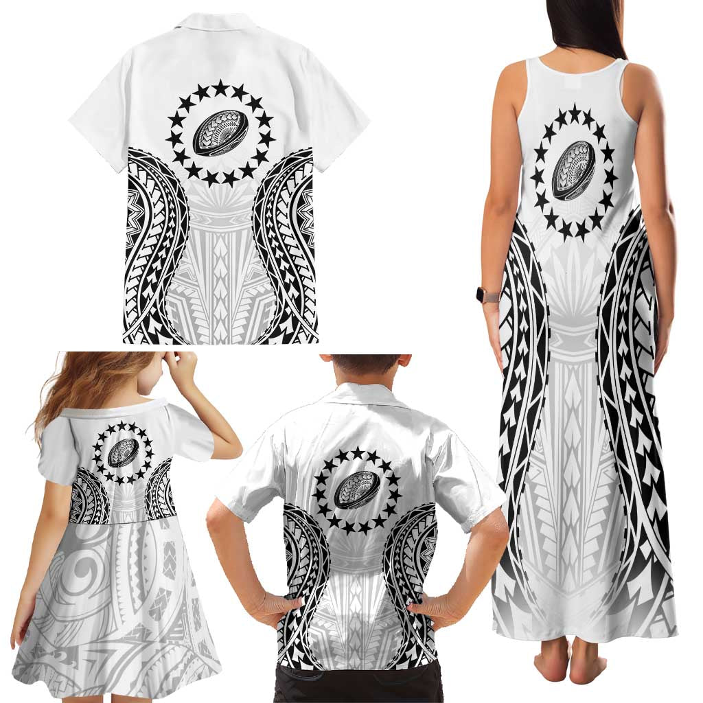 World Rugby Cook Islands Family Matching Tank Maxi Dress and Hawaiian Shirt Kukis Make History LT9 - Polynesian Pride