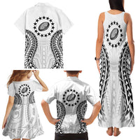 World Rugby Cook Islands Family Matching Tank Maxi Dress and Hawaiian Shirt Kukis Make History LT9 - Polynesian Pride