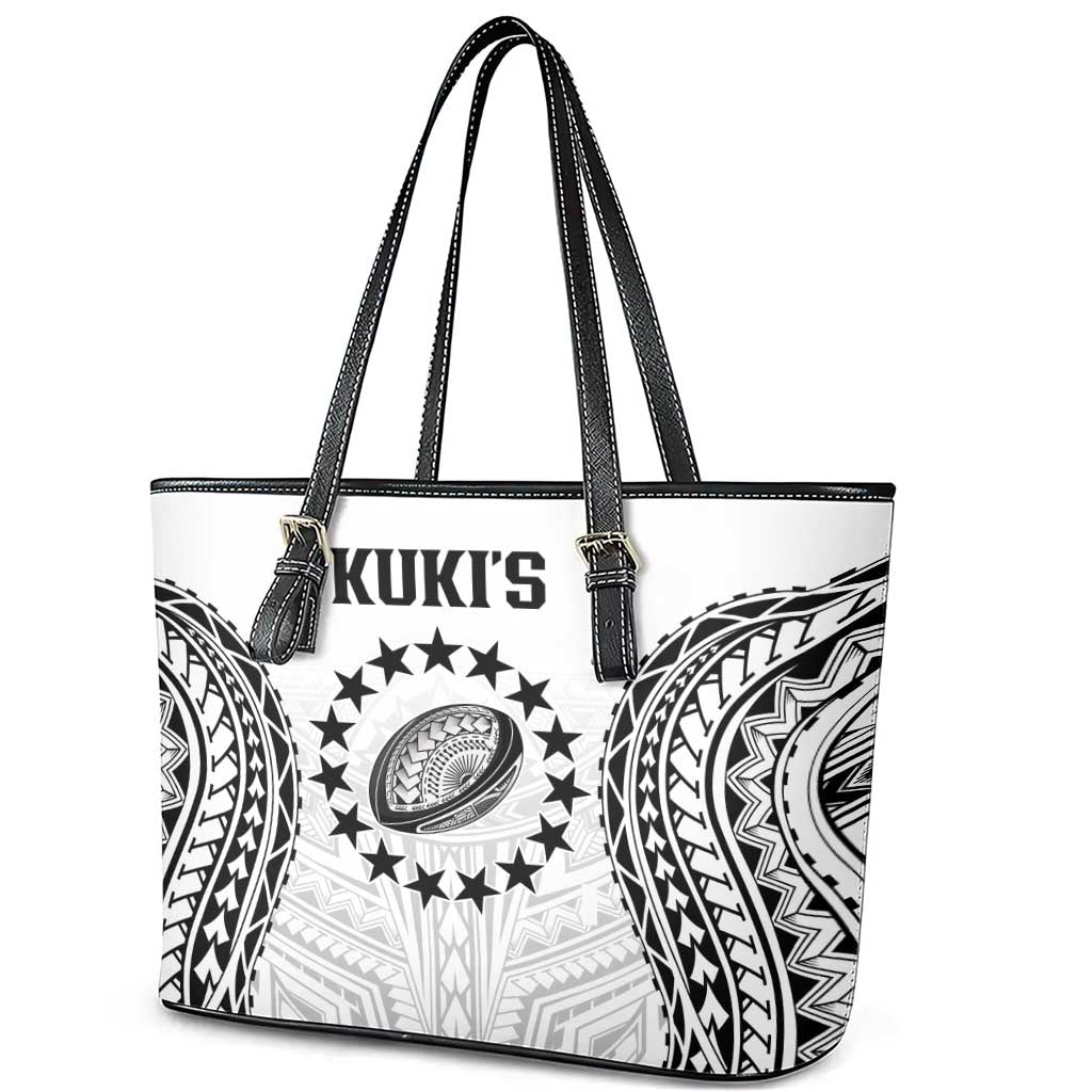 World Rugby Cook Islands Leather Tote Bag Kukis Make History - Polynesian Pride