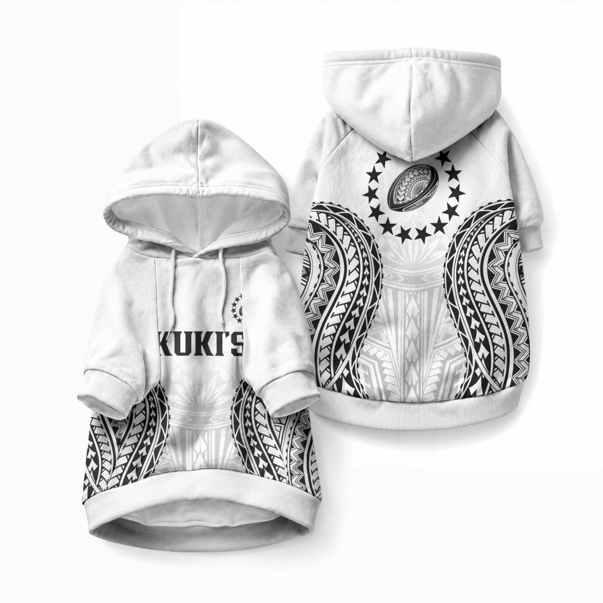 World Rugby Cook Islands Pet Hoodie Kukis Make History LT9 Pullover White - Polynesian Pride