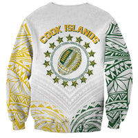 World Rugby Cook Islands Sweatshirt White Polynesian Tribal Pattern - Polynesian Pride