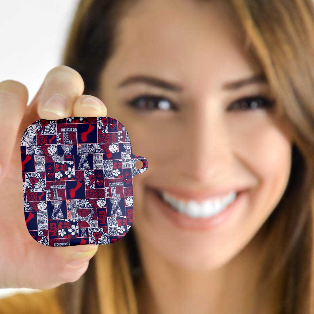 Guam Felis Pasgua AirPods Case Pacific Patchwork Xmas Vibes - Polynesian Pride