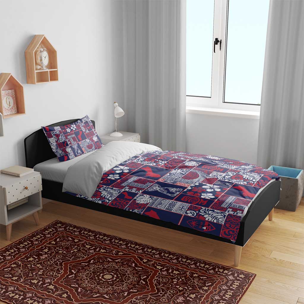 Guam Felis Pasgua Bedding Set Pacific Patchwork Xmas Vibes - Polynesian Pride