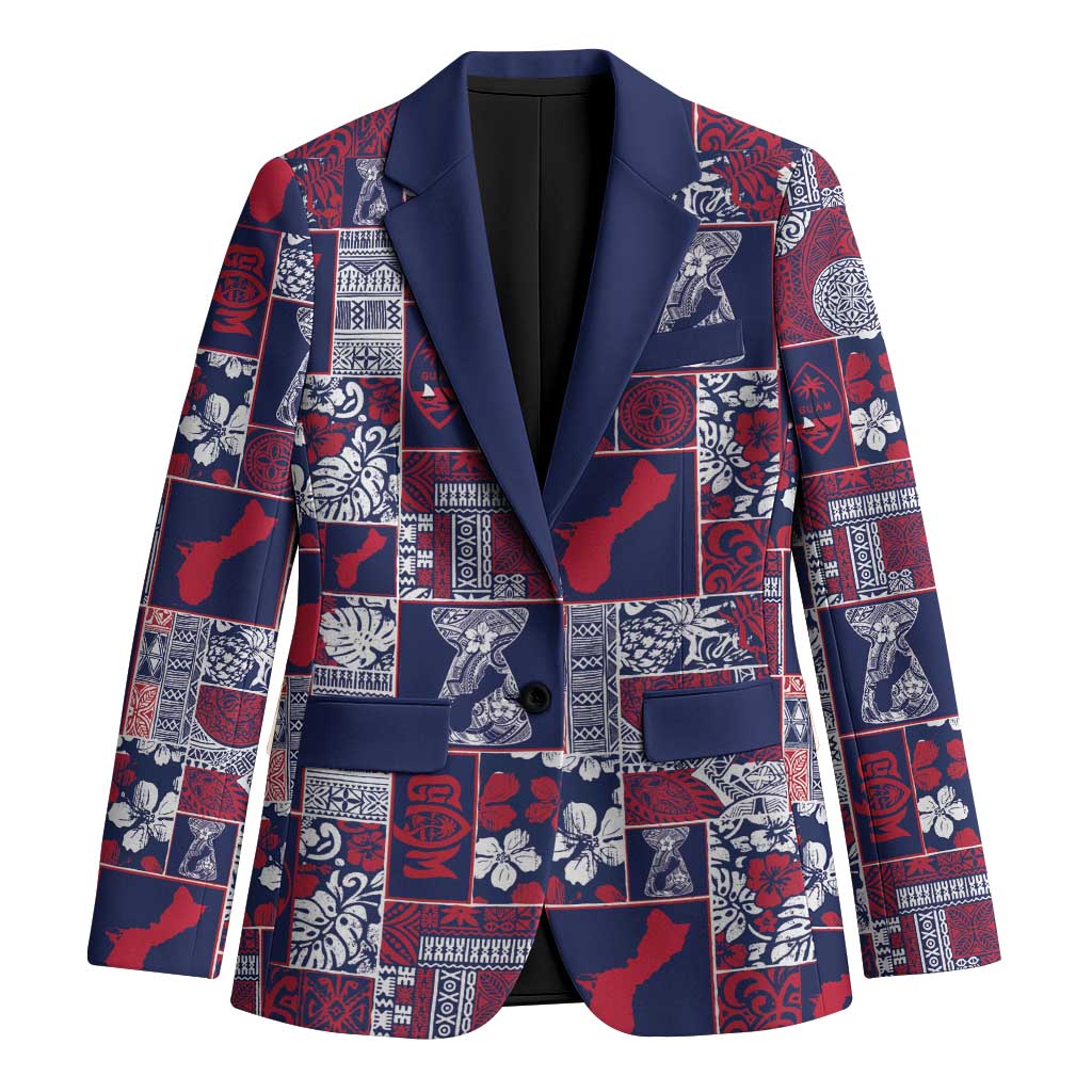 Guam Felis Pasgua Blazer Pacific Patchwork Xmas Vibes - Polynesian Pride