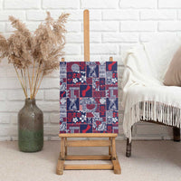 Guam Felis Pasgua Canvas Wall Art Pacific Patchwork Xmas Vibes - Polynesian Pride