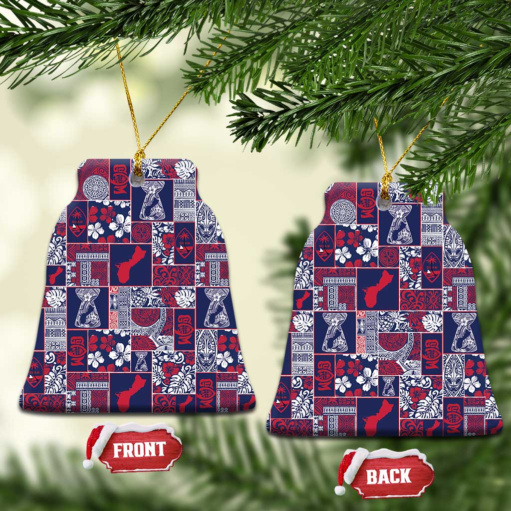 Guam Felis Pasgua Ceramic Ornament Pacific Patchwork Xmas Vibes - Polynesian Pride