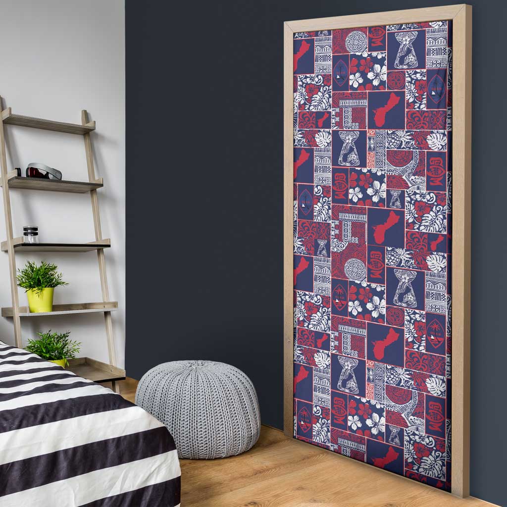 Guam Felis Pasgua Door Cover Pacific Patchwork Xmas Vibes LT9 - Polynesian Pride