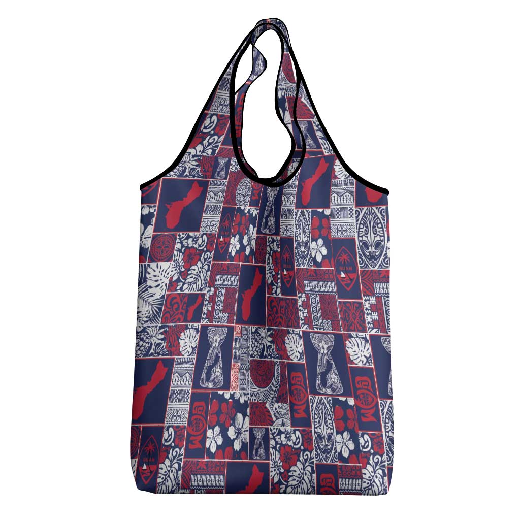 Guam Felis Pasgua Grocery Bag Pacific Patchwork Xmas Vibes LT9 - Polynesian Pride
