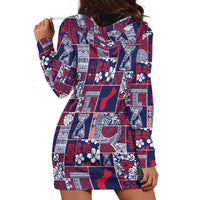 Guam Felis Pasgua Hoodie Dress Pacific Patchwork Xmas Vibes - Polynesian Pride