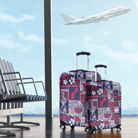 Guam Felis Pasgua Luggage Cover Pacific Patchwork Xmas Vibes - Polynesian Pride