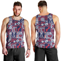 Guam Felis Pasgua Men Tank Top Pacific Patchwork Xmas Vibes - Polynesian Pride