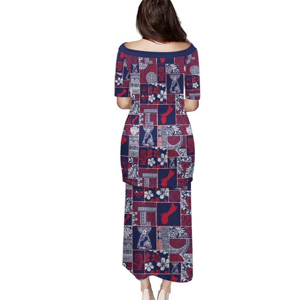 Guam Felis Pasgua Puletasi Pacific Patchwork Xmas Vibes - Polynesian Pride
