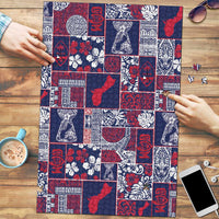 Guam Felis Pasgua Puzzle Pacific Patchwork Xmas Vibes LT9 Blue - Polynesian Pride
